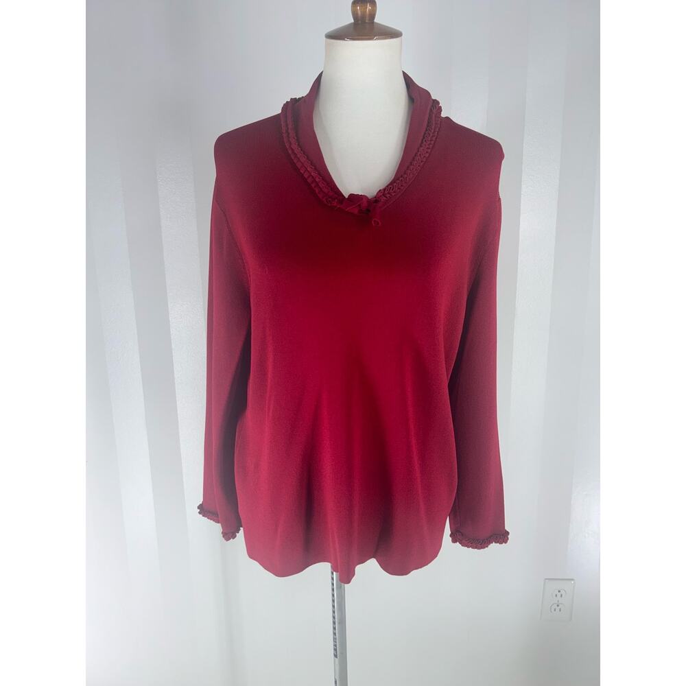 GRACE DANE LEWIS Women’s Dark Red Top Sz L